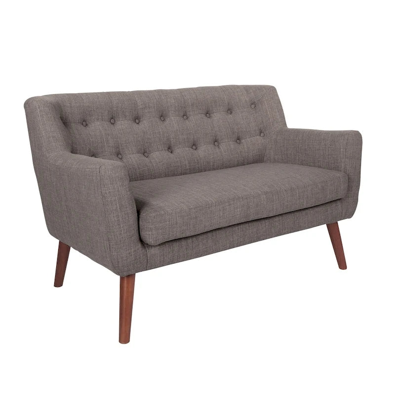 Causeuse Balestrand mi-siècle en tissu capitonné - S.O.