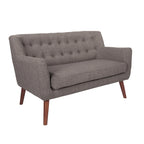 Causeuse Balestrand mi-siècle en tissu capitonné - S.O.