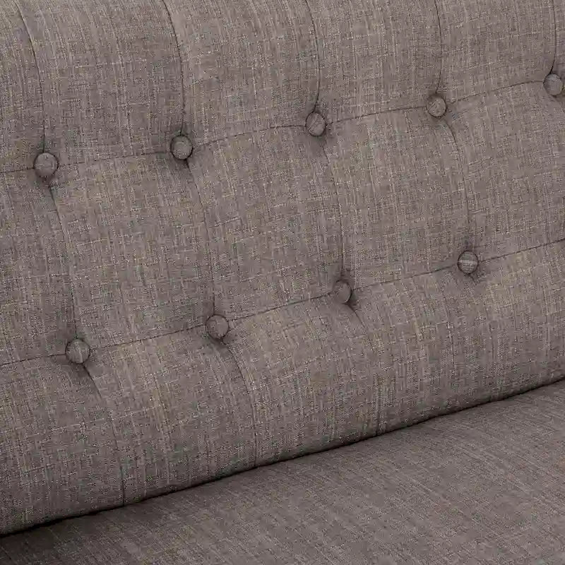 Causeuse Balestrand mi-siècle en tissu capitonné - S.O.