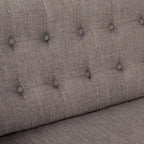 Causeuse Balestrand mi-siècle en tissu capitonné - S.O.