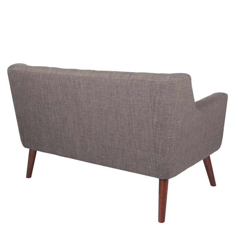 Causeuse Balestrand mi-siècle en tissu capitonné - S.O.