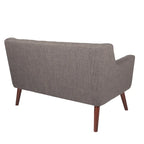 Causeuse Balestrand mi-siècle en tissu capitonné - S.O.