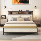   Upholstered Storage Headboard Platform Bed Frame