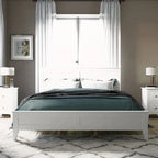 Lit plateforme Queen en bois massif