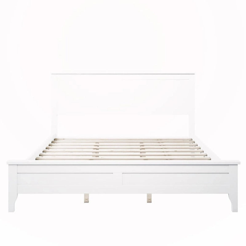 Lit plateforme Queen en bois massif