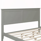 Lit plateforme Queen en bois massif