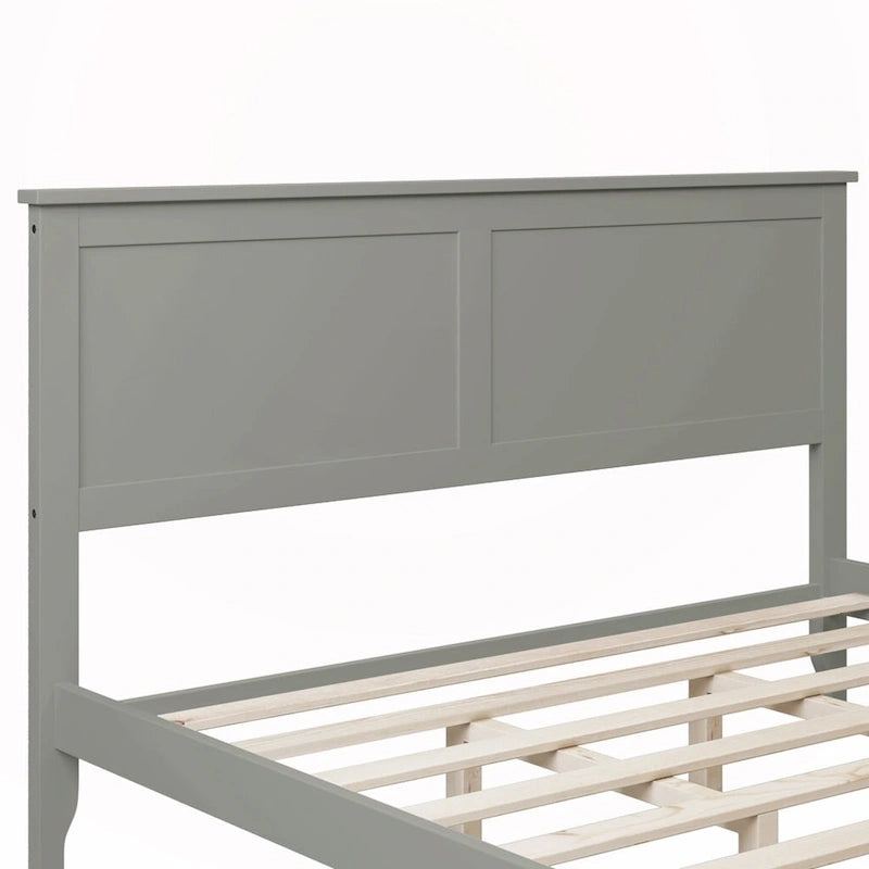 Lit plateforme Queen en bois massif