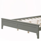 Lit plateforme Queen en bois massif