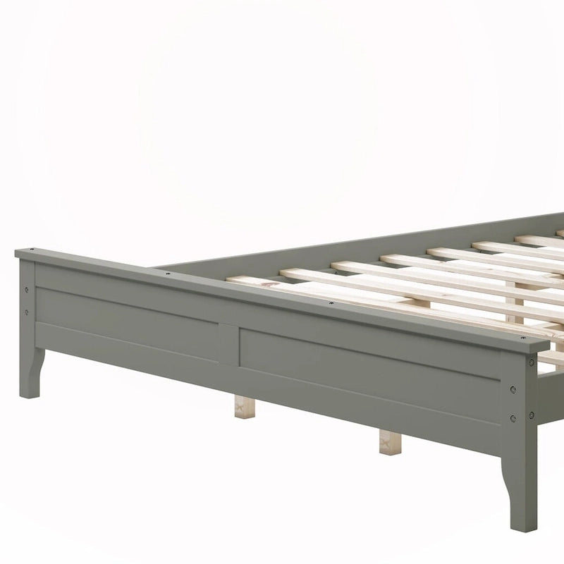 Lit plateforme Queen en bois massif