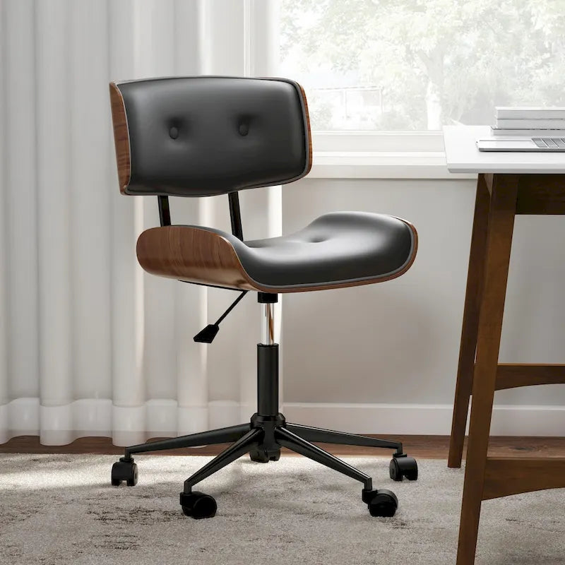 Chaise de bureau moderne de style mi-siècle Leksand Simple