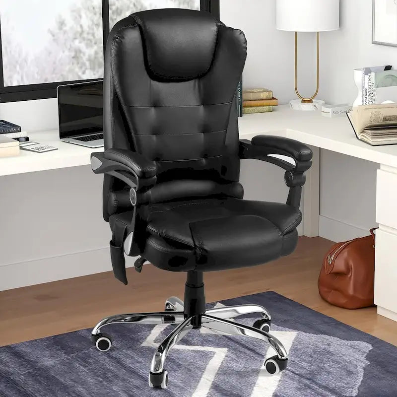 Chaise de bureau ergonomique avec 7 points de massage vibrant et fonctions chauffantes