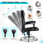 Chaise de bureau ergonomique avec 7 points de massage vibrant et fonctions chauffantes