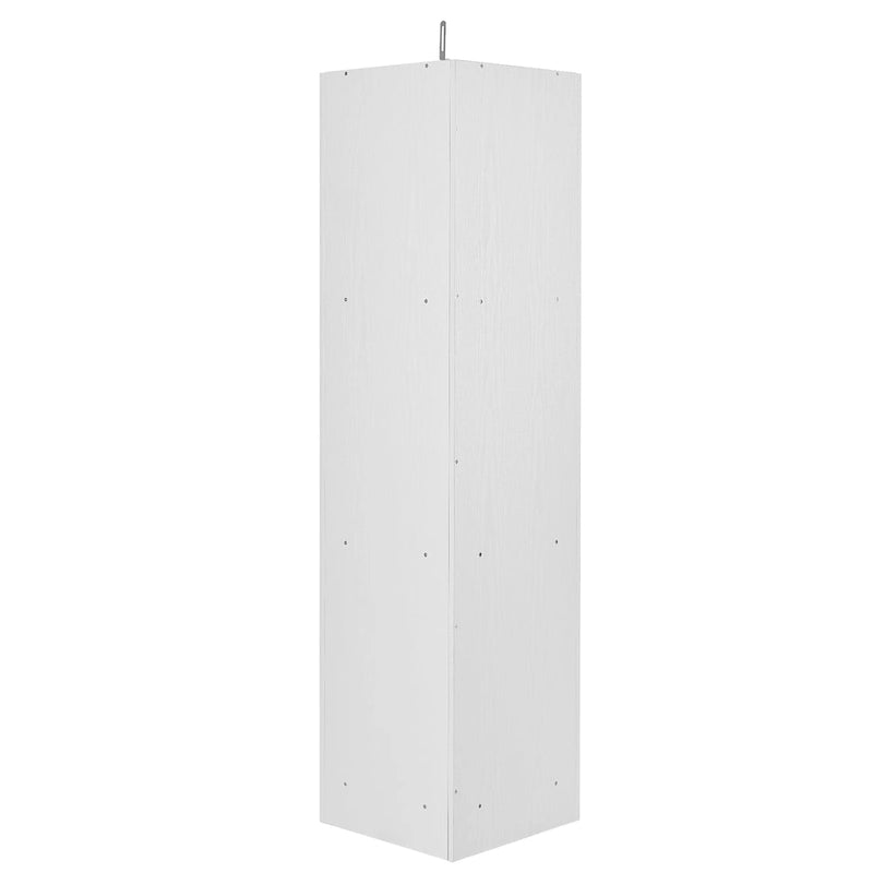 Meuble de salle de bain haut sur pied, meuble de rangement d'angle avec portes et étagères réglables