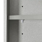 Meuble de salle de bain haut sur pied, meuble de rangement d'angle avec portes et étagères réglables