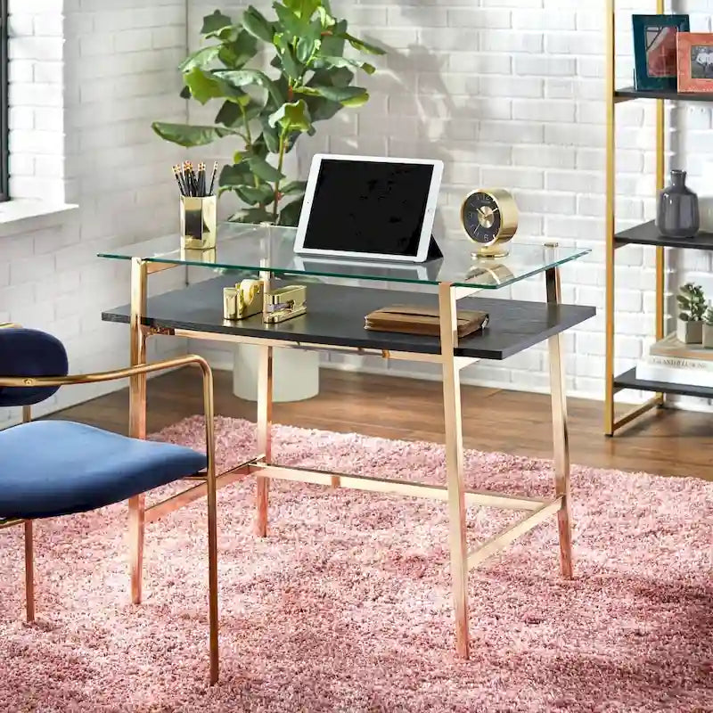 Bureau en verre Thayer du milieu du siècle
