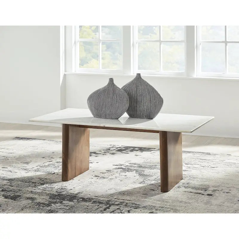   Isanti Light Brown/White Coffee Table - 48W x 26D x 17H