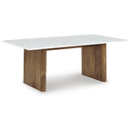 Table basse Isanti marron clair/blanc – 48 larg. x 26 prof. x 17 haut.