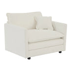 Causeuse 2 places et fauteuil, Ensemble canapé et fauteuil 2 pièces, Causeuse et fauteuil d'appoint, Canapé de salon en chenille rembourré 2 pièces