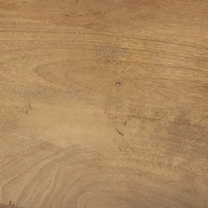 Table d'appoint ronde en bois massif marron clair
