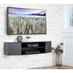   Wall Mounted TV Media Console Floating Desk Storage Hutch
