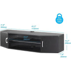 Meuble TV mural console multimédia bureau flottant de rangement