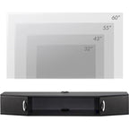 Meuble TV mural console multimédia bureau flottant de rangement