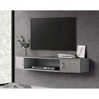 Meuble TV mural console multimédia bureau flottant de rangement