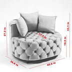 Fauteuil d'appoint / Fauteuil classique en tonneau pour le salon / Fauteuil de loisirs moderne