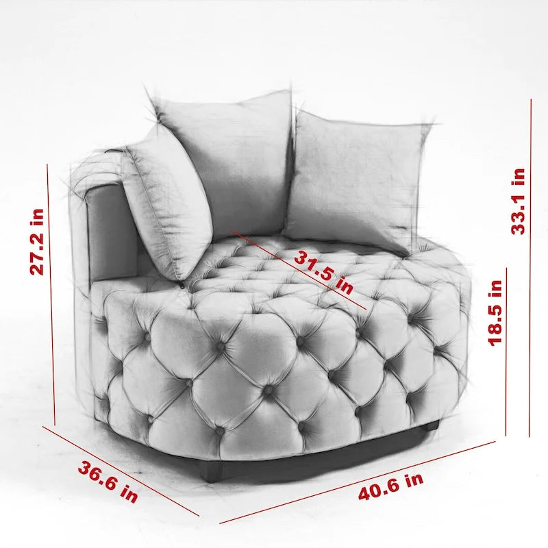 Fauteuil d'appoint / Fauteuil classique en tonneau pour le salon / Fauteuil de loisirs moderne