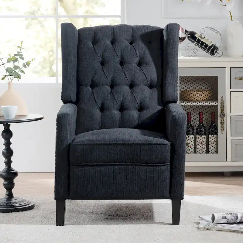 27.16 Fauteuil inclinable manuel large avec accoudoirs ailés