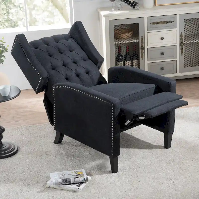 27.16 Fauteuil inclinable manuel large avec accoudoirs ailés