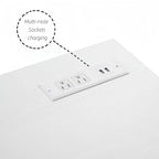 Meuble TV de cheminée 58 W avec cheminée de 18 pouces, lumière LED, prise USB - 58W*15.5D*24.4H