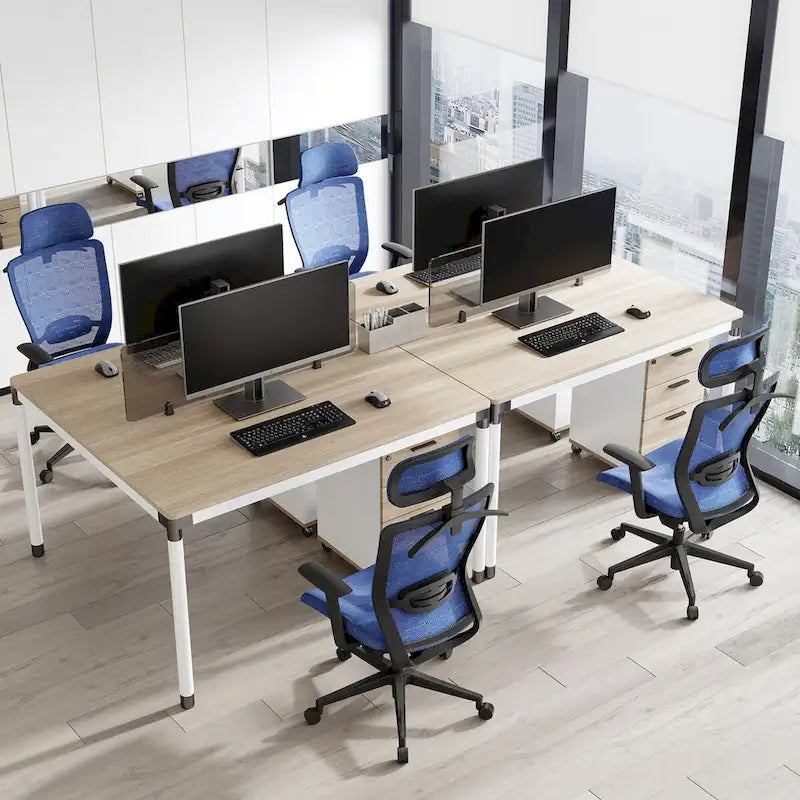 Chaise de bureau ergonomique pivotante à 360° en maille, réglable en hauteur, avec appuie-tête, support lombaire et accoudoirs réglables