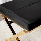 Banc d'entrée en velours Tormayne
