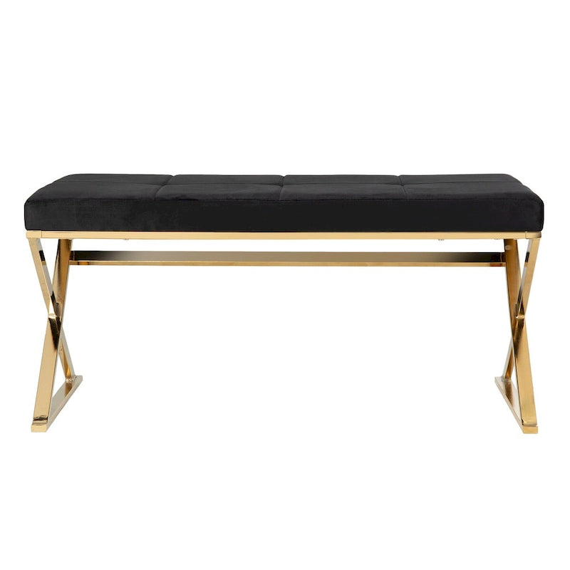 Banc d'entrée en velours Tormayne