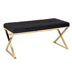 Banc d'entrée en velours Tormayne