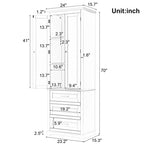 Meuble de rangement haut à trois tiroirs pour salle de bain/bureau
