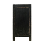 Meuble à deux tiroirs noir vieilli 39x18x35H