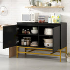 Buffet 2 portes minimaliste et de luxe avec pieds en métal