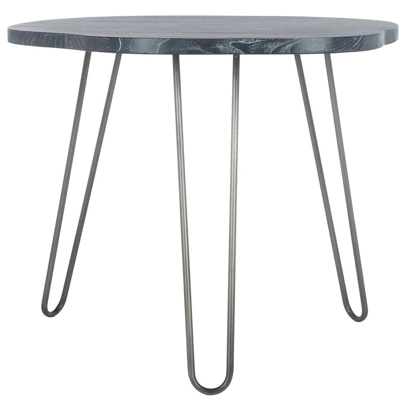 Table à manger Lozka avec plateau en bois gris / blanc délavé - 39,4 x 35,4 x 29,9 - 39Lx35Px30H