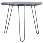 Table à manger Lozka avec plateau en bois gris / blanc délavé - 39,4 x 35,4 x 29,9 - 39Lx35Px30H