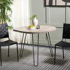   Lozka Wood Top Grey / White Wash Dining Table - 39.4 x 35.4 x 29.9 - 39Wx35Dx30H
