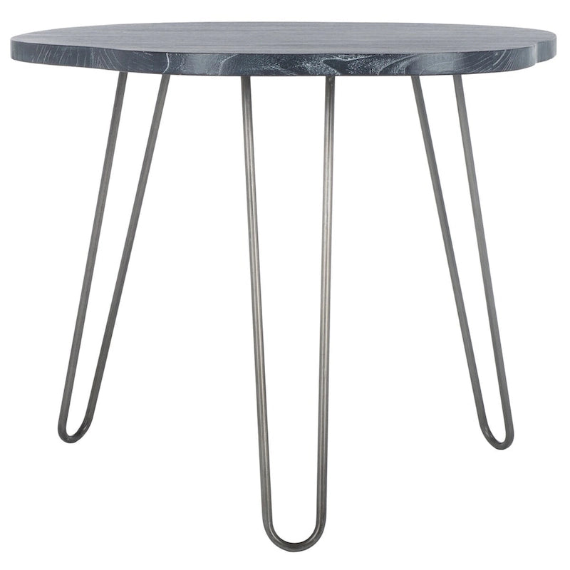 Table à manger Lozka avec plateau en bois gris / blanc délavé - 39,4 x 35,4 x 29,9 - 39Lx35Px30H