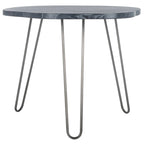 Table à manger Lozka avec plateau en bois gris / blanc délavé - 39,4 x 35,4 x 29,9 - 39Lx35Px30H