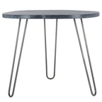 Table à manger Lozka avec plateau en bois gris / blanc délavé - 39,4 x 35,4 x 29,9 - 39Lx35Px30H
