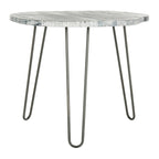 Table à manger Lozka avec plateau en bois gris / blanc délavé - 39,4 x 35,4 x 29,9 - 39Lx35Px30H