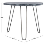 Table à manger Lozka avec plateau en bois gris / blanc délavé - 39,4 x 35,4 x 29,9 - 39Lx35Px30H