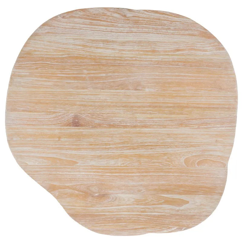 Table à manger Lozka avec plateau en bois gris / blanc délavé - 39,4 x 35,4 x 29,9 - 39Lx35Px30H