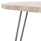 Table à manger Lozka avec plateau en bois gris / blanc délavé - 39,4 x 35,4 x 29,9 - 39Lx35Px30H